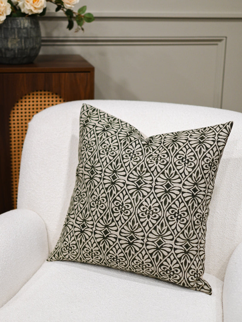 Corinne Block Print Pillow Cover