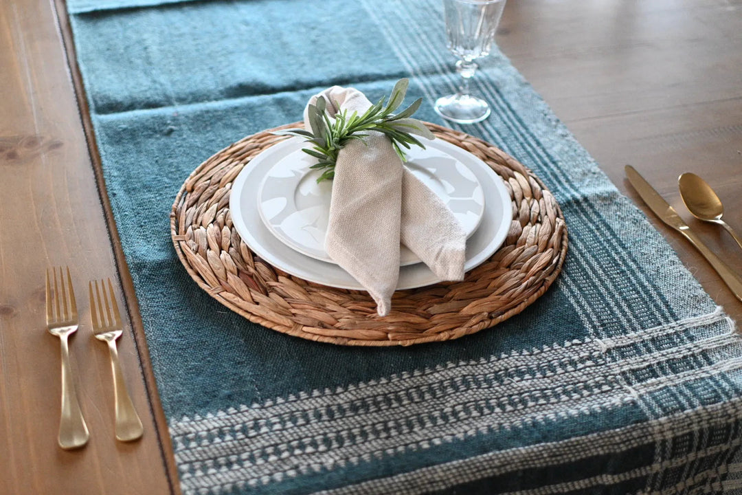 Bhujodi Table Runner - Dark Chambray