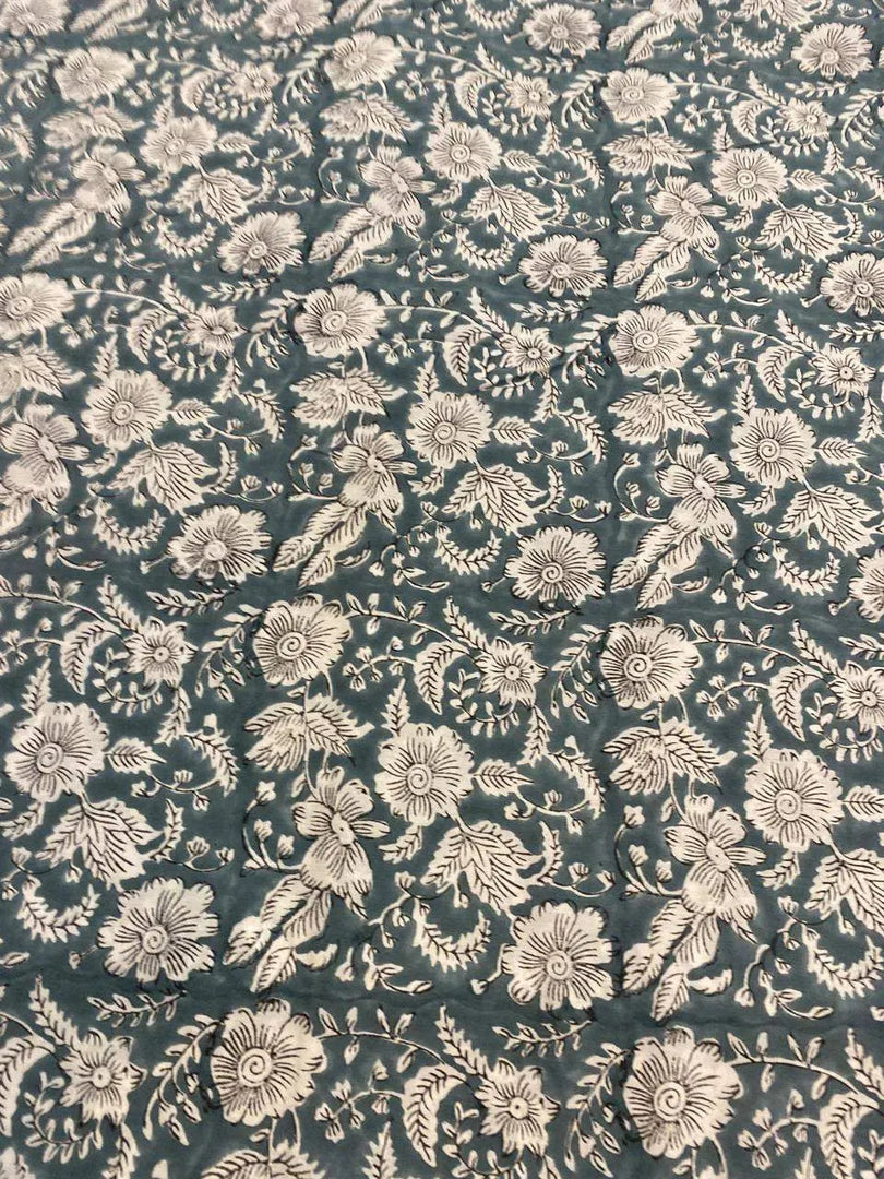 Blissa Indian Cotton Block Print Fabric