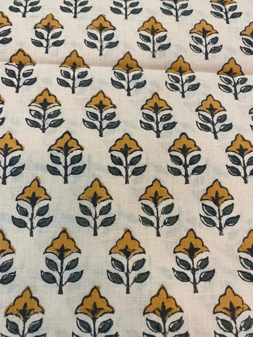 Vespera Indian Cotton Block Print Fabric