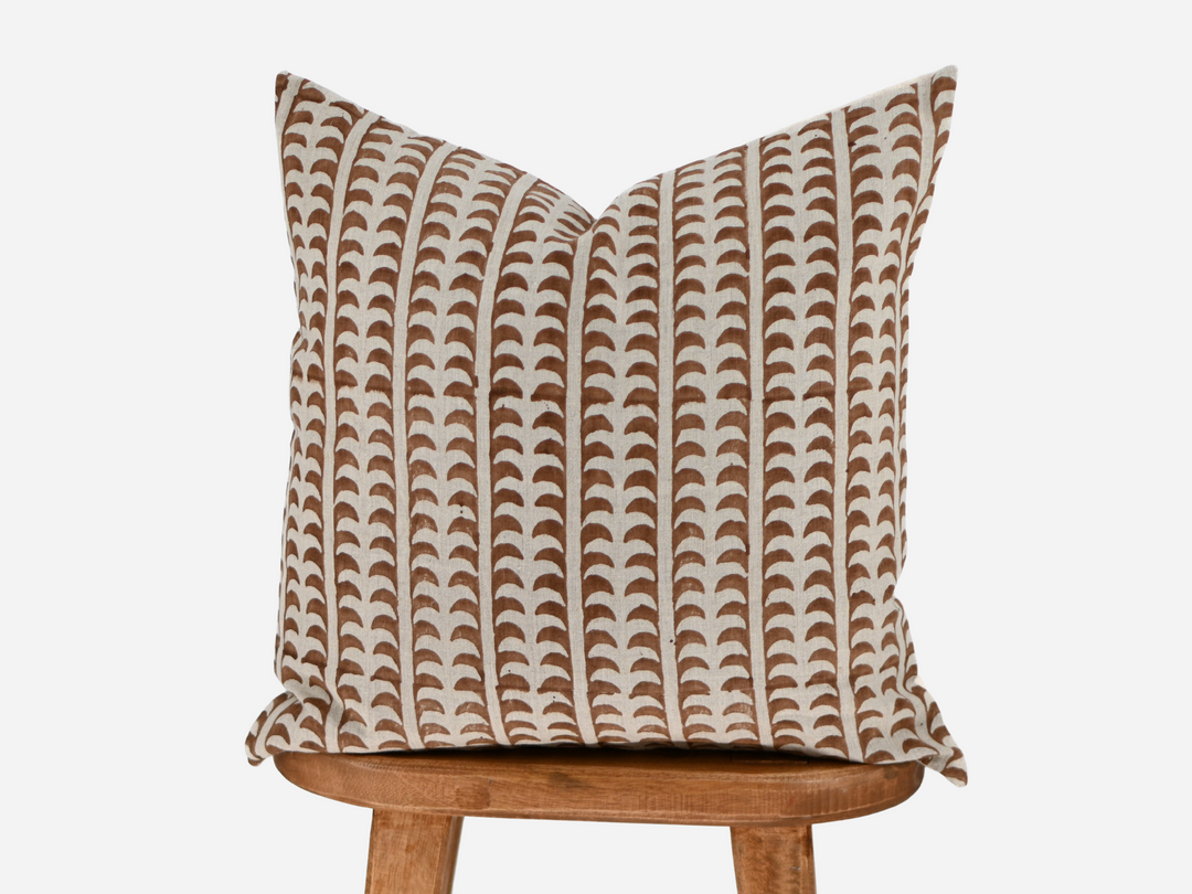 Evelyn Block Print Pillow Cover