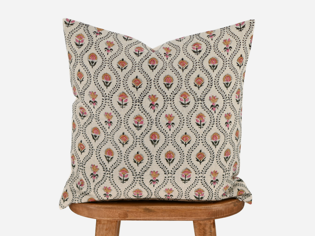 Evangeline Block Print Pillow Cover