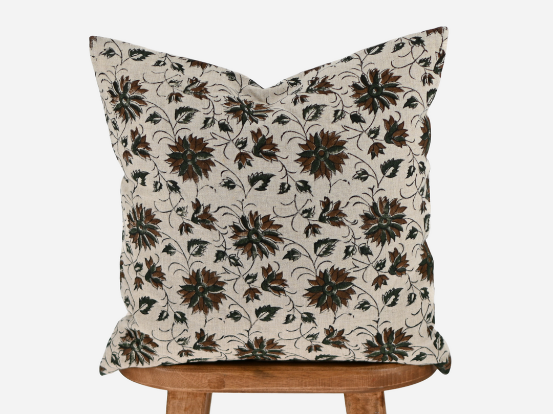 Esme Block Print Pillow Cover