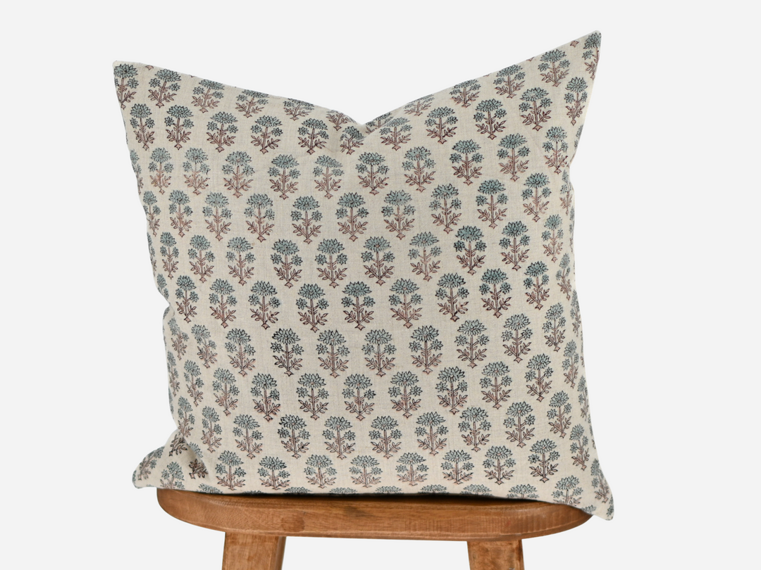 Emily Block Print Pillow Cover