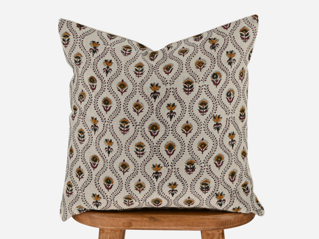 Eliana Block Print Pillow Cover