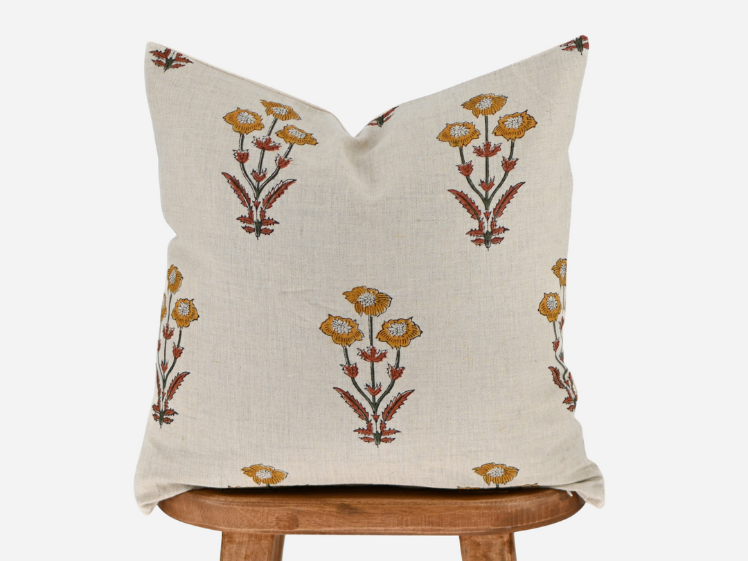 Elaine Block Print Pillow Cover