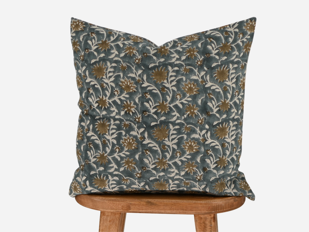 Dominique Block Print Pillow Cover