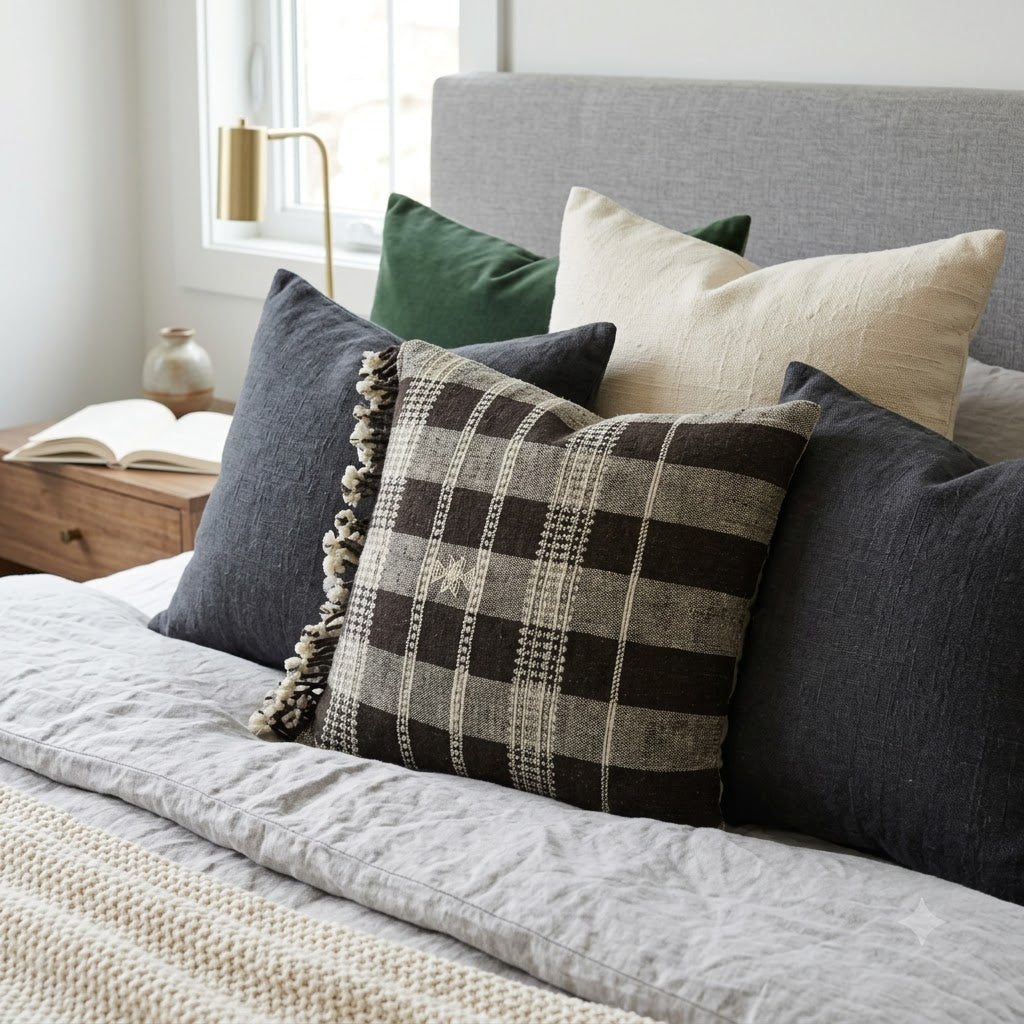 Wesley Rustic Checkered Accent Cushion
