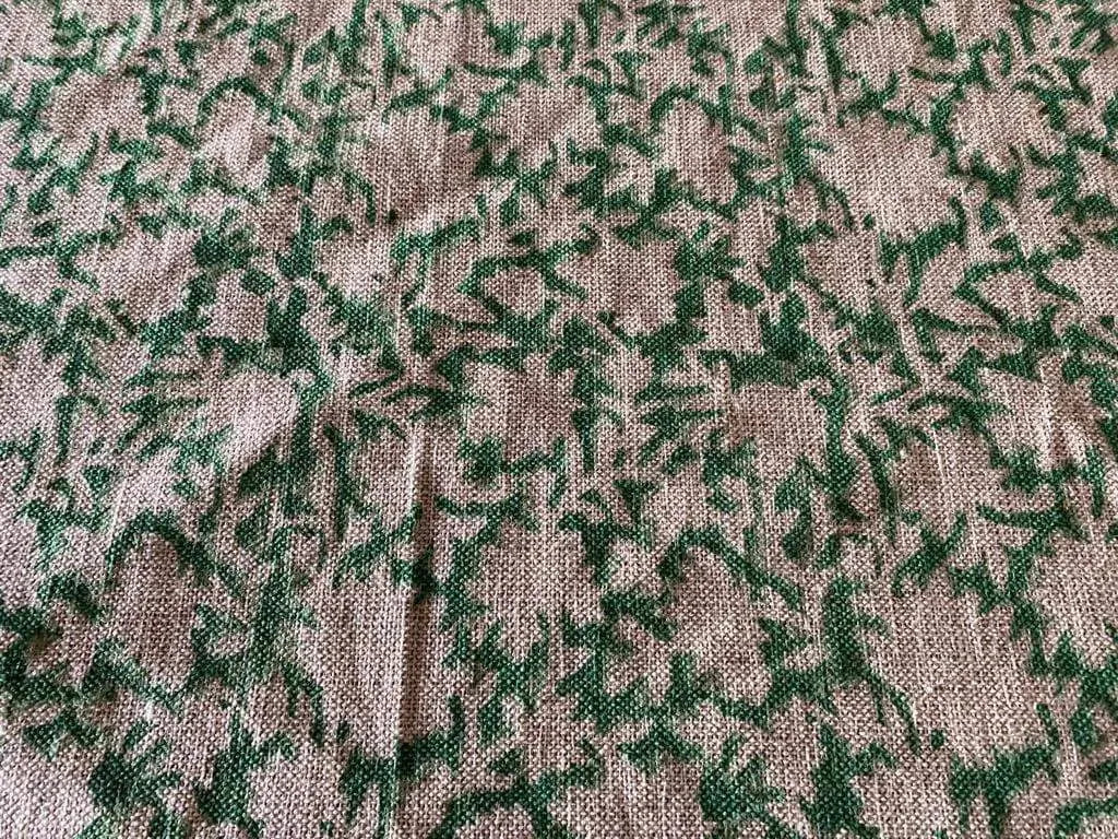 Tavelle Block Print Handloom Linen Fabric