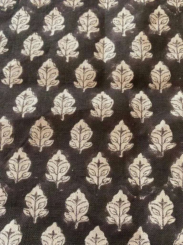 Nivra Block Print Handloom Linen Fabric