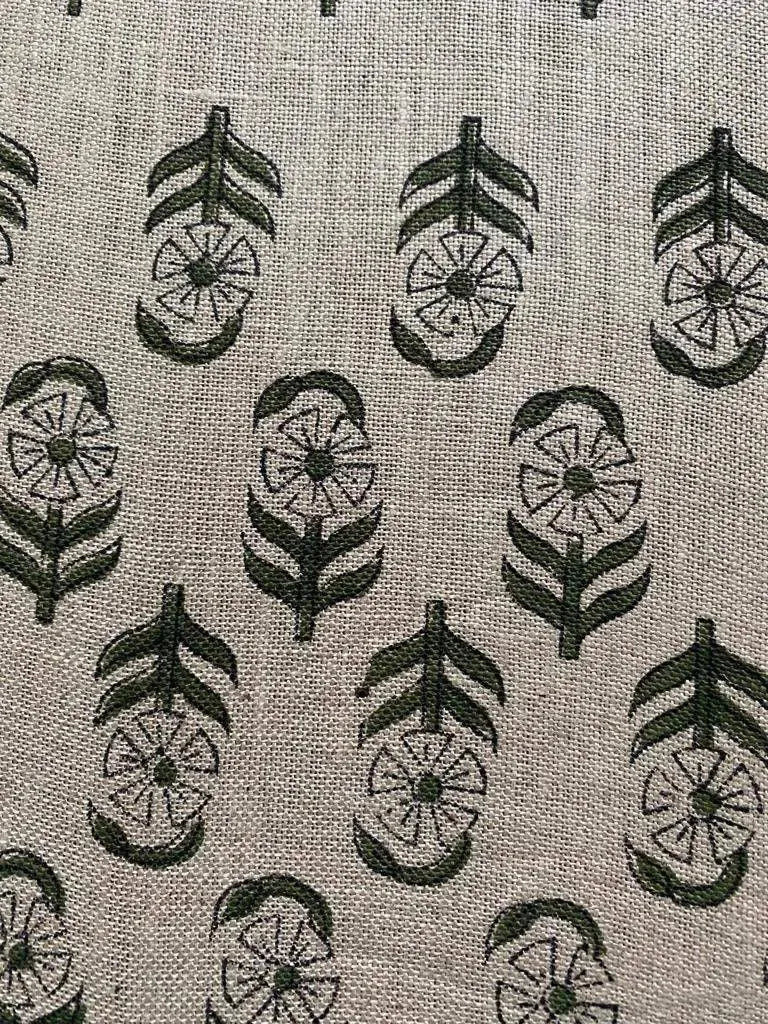 Umbria Block Print Handloom Linen Fabric