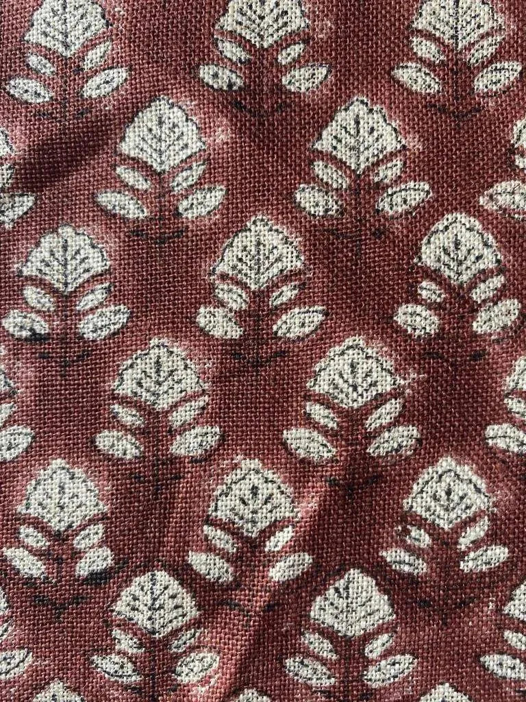 Zay Hand Block Print Heavy Linen Fabric