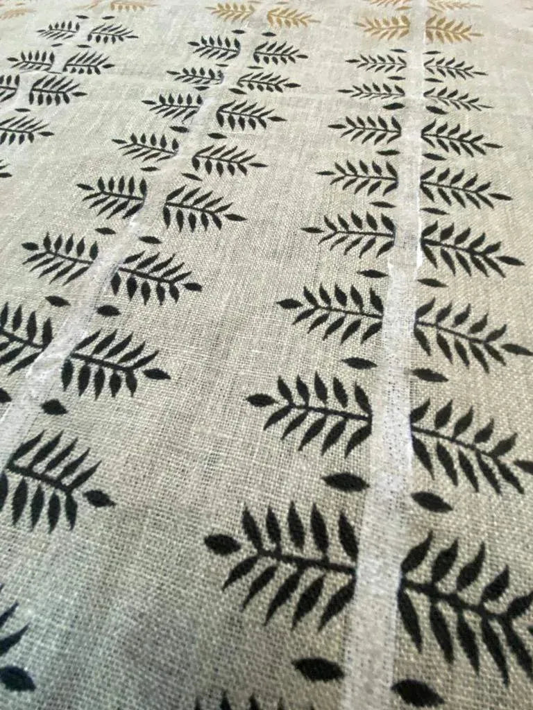 Lunitha Block Print Handloom Linen Fabric
