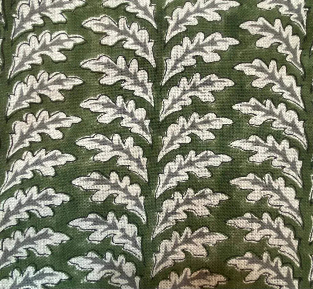 Fiona Hand Block Print Linen Fabric