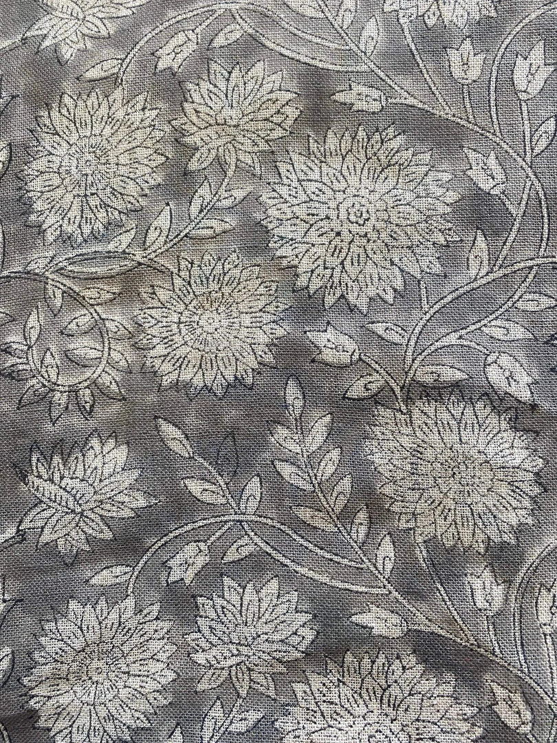 Anneti Indian Hand Block Print Linen Fabric