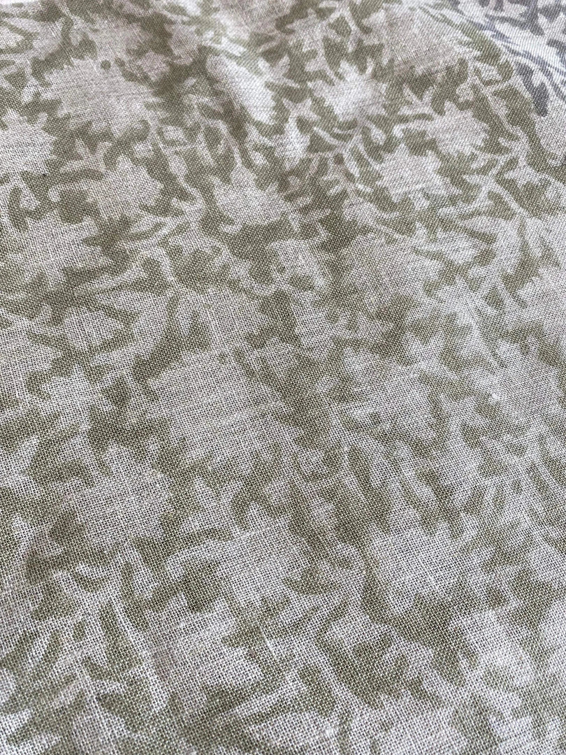 Jamia Block Print Handloom Linen Fabric