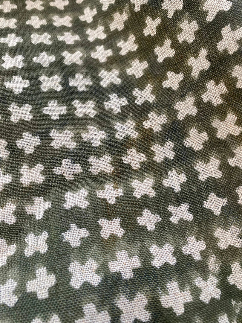 Jorell Block Print Handloom Linen Fabric