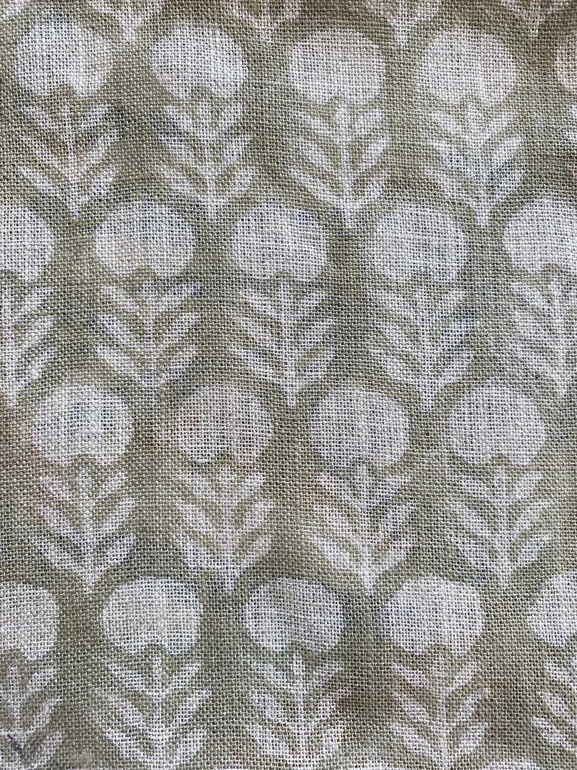Thalor Block Print Handloom Linen Fabric