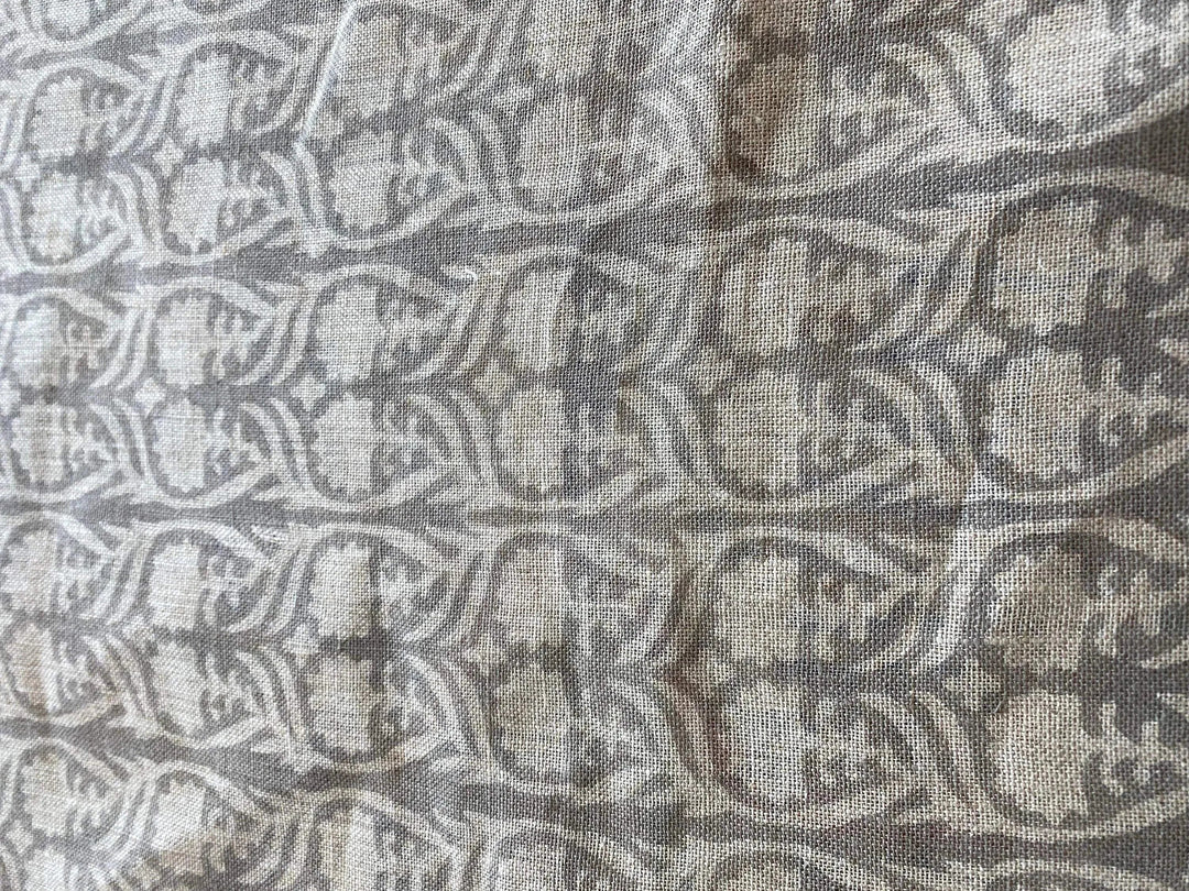 Delvora Block Print Handloom Linen Fabric