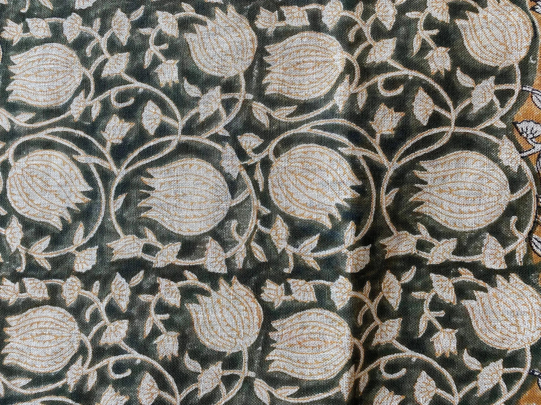 Belwyn Block Print Handloom Linen Fabric