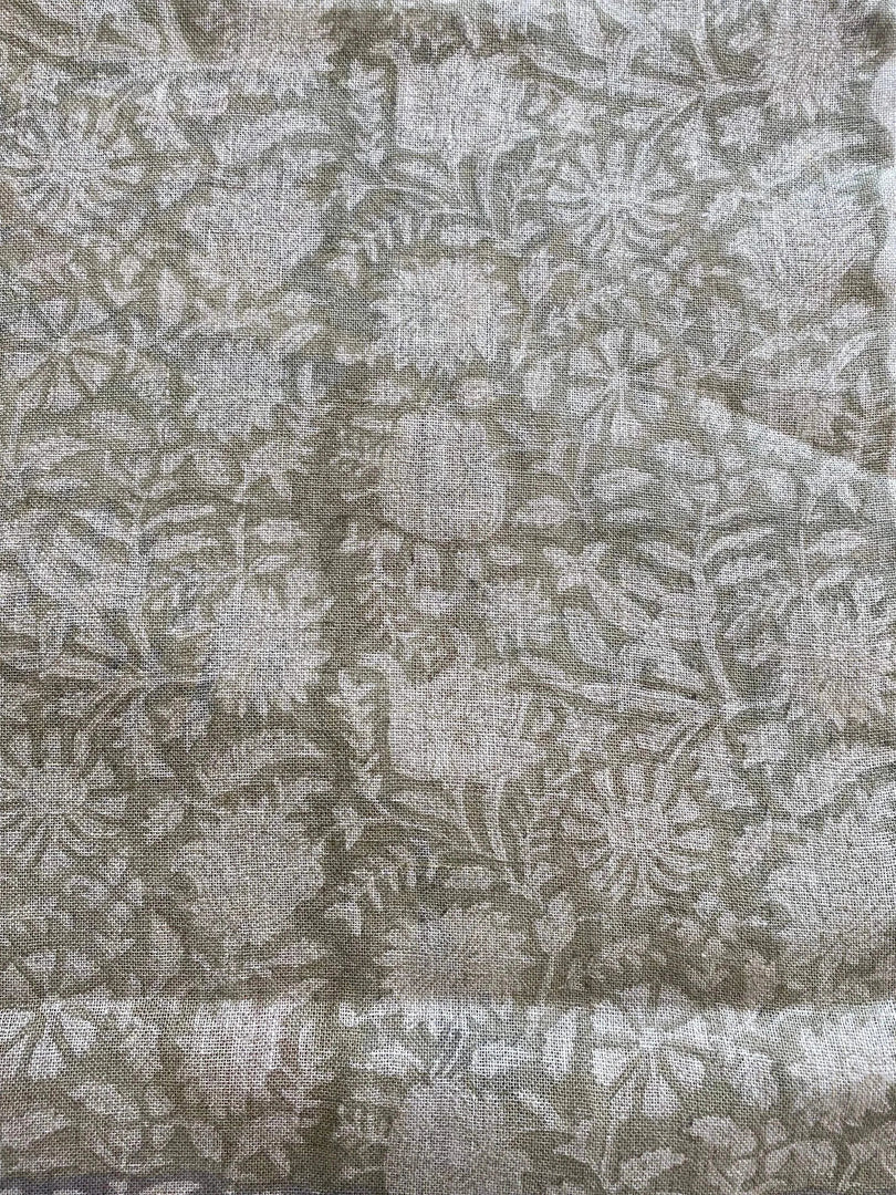 Orlith Block Print Handloom Linen Fabric