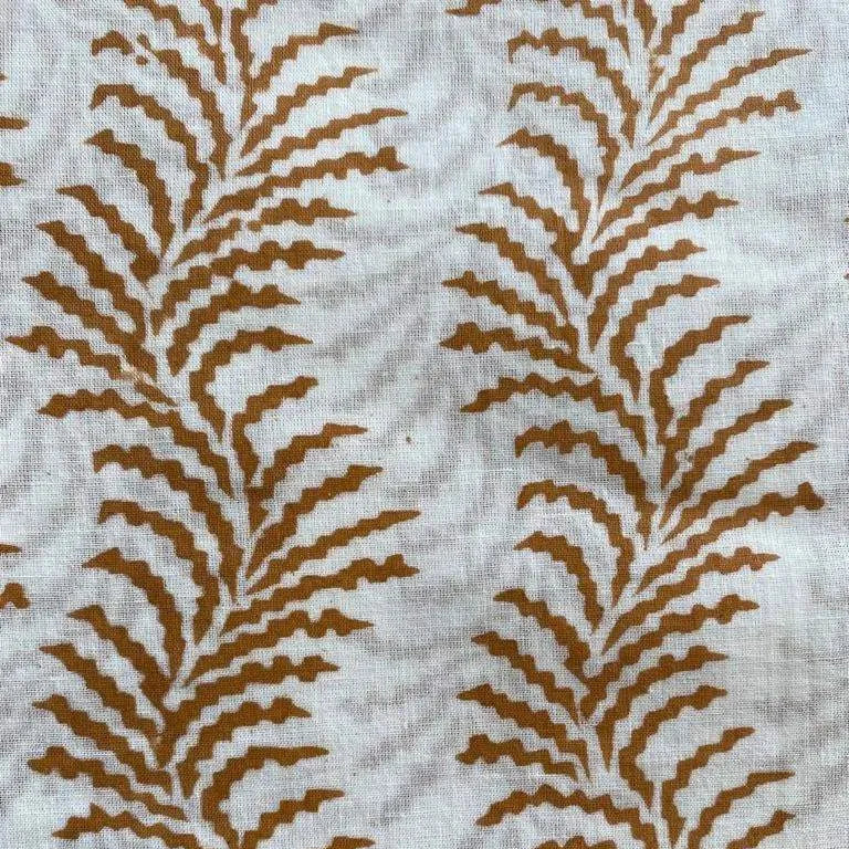 Julian Botanical Block Print Cotton Fabric