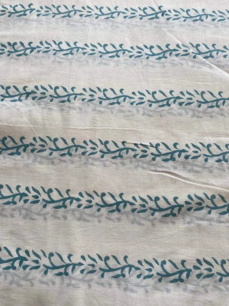 Indian Cotton Block Print Fabric by the Yard -Sewing and Quilting Fabric - Maple Village Lane