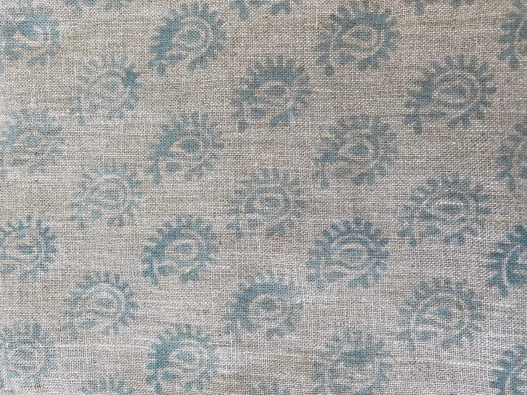 Alofsh Block Print Handloom Linen Fabric