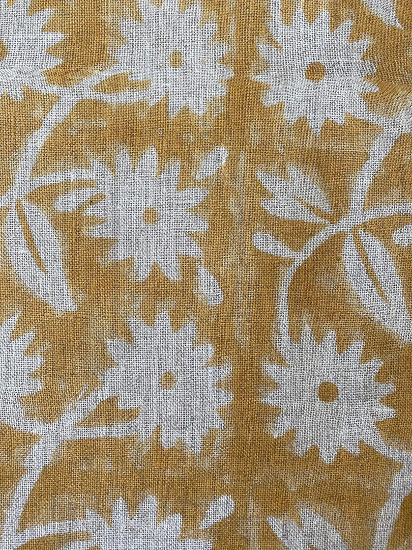 Alofsh Block Print Handloom Linen Fabric