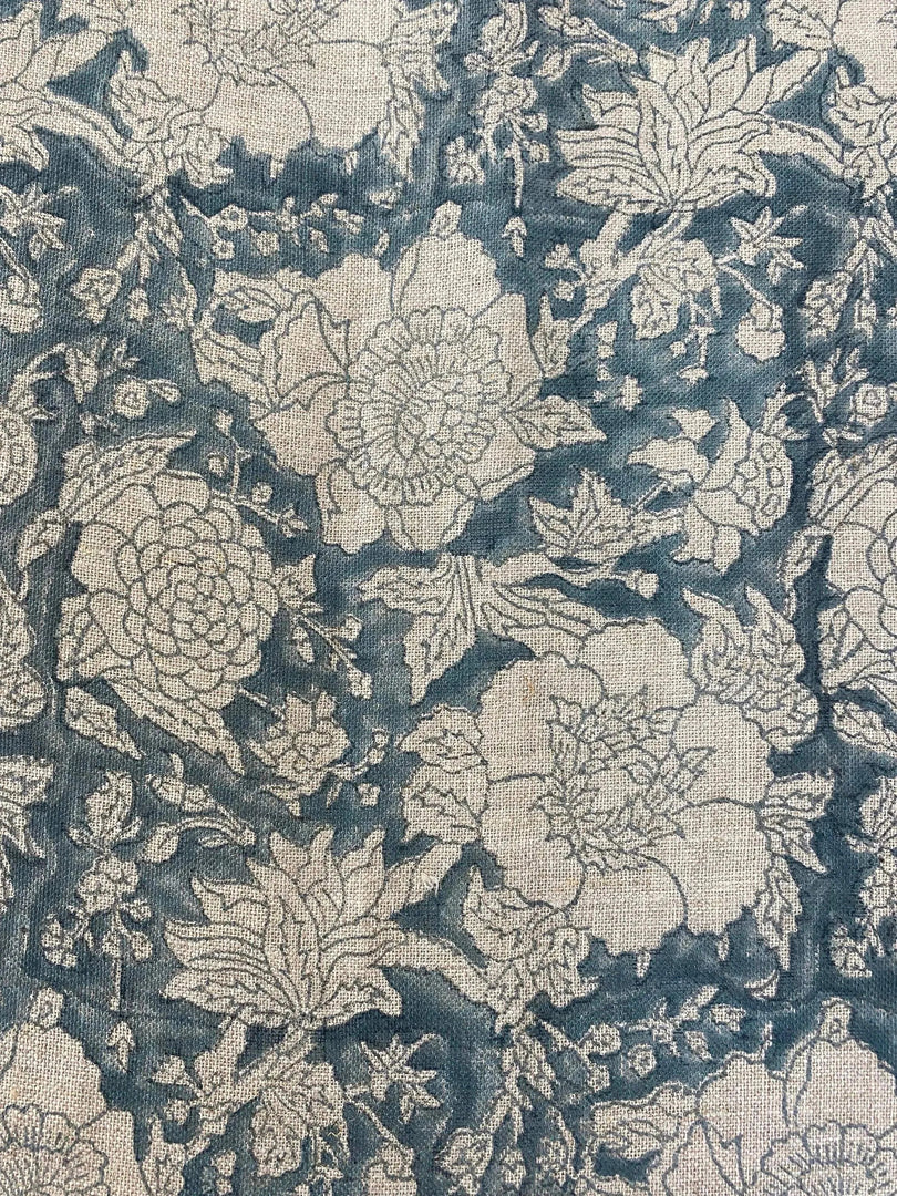 Hunny Block Print Handloom Linen Fabric