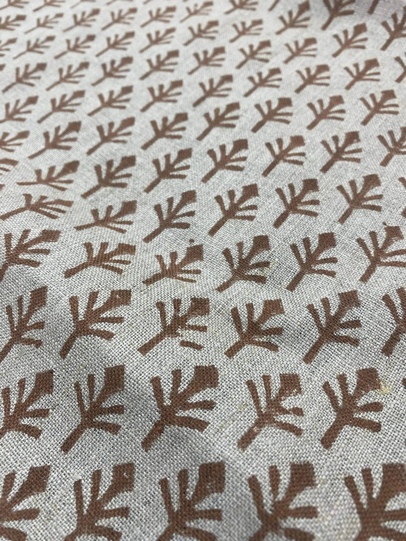 Twilla Block Print Handloom Linen Fabric