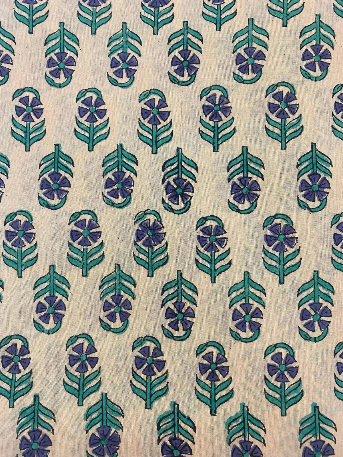 Hand block print, floral print, soft cotton fabric, Fabric modern floral fabric Indian print fabric womens dress fabric, Home Decor Fabric, - Maple Village Lane
