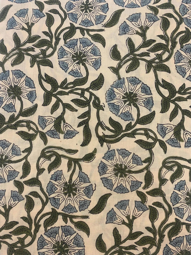 Zivrah Indian Cotton Block Print Fabric
