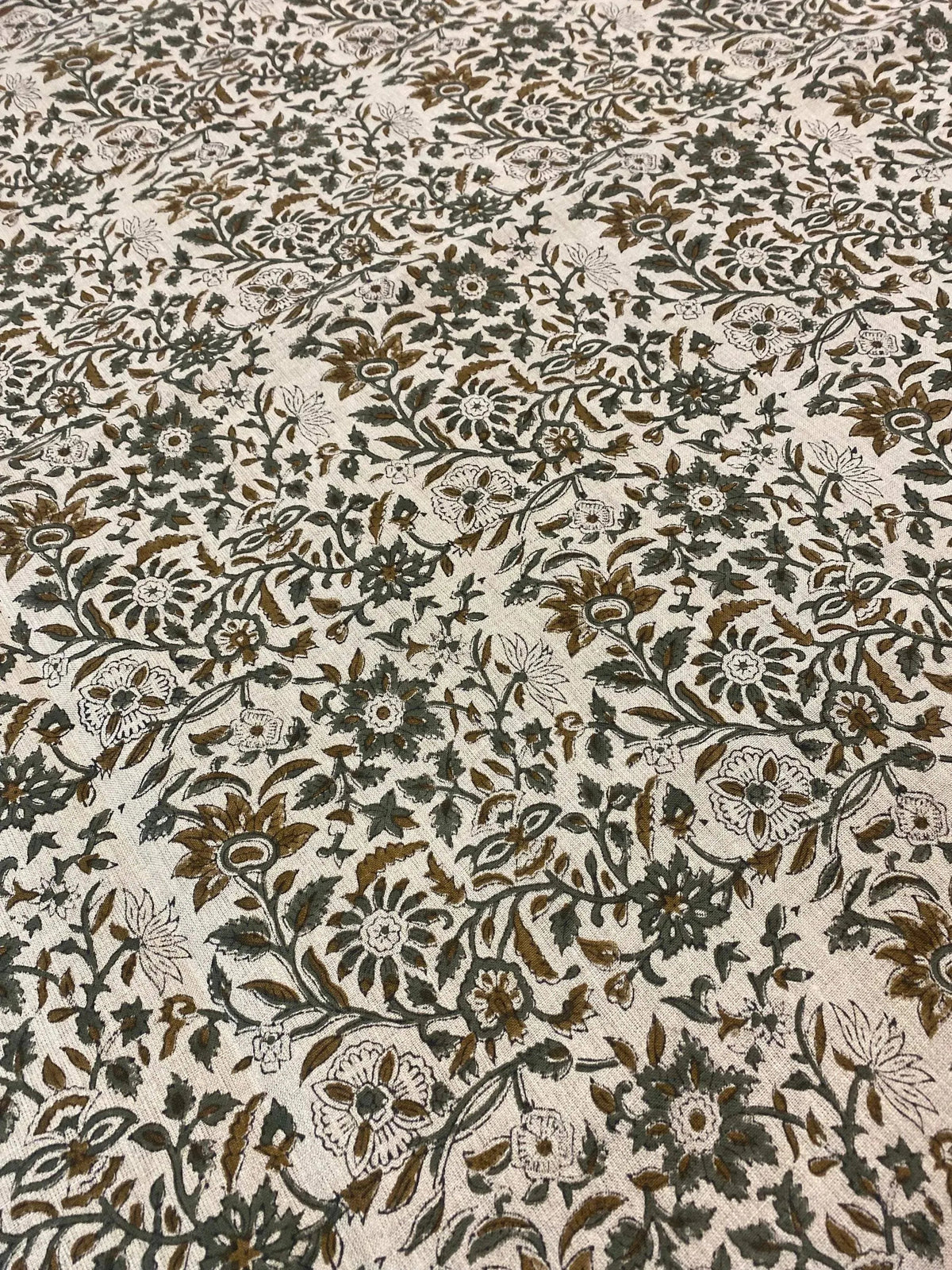 Lauren Hand Block Printed Linen Fabric
