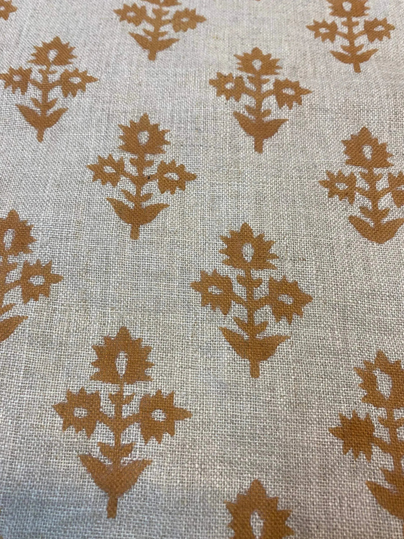 Chollee Hand Block Printed Linen Fabric