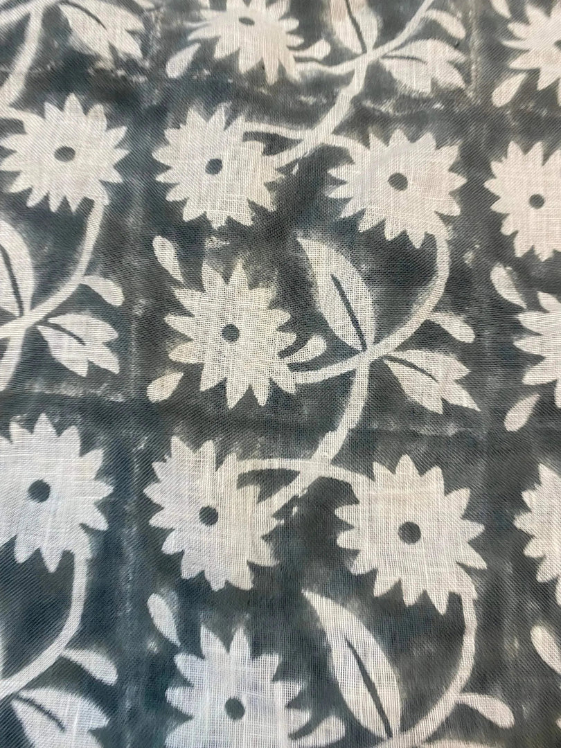 Alofsh Block Print Handloom Linen Fabric