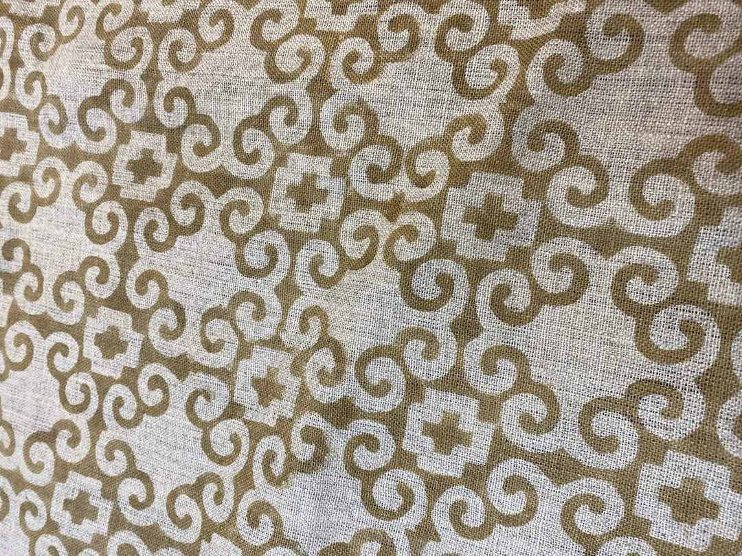Wesira Block Print Handloom Linen Fabric