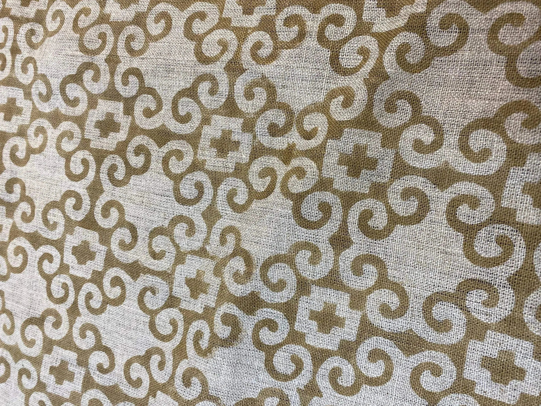 Wesira Block Print Handloom Linen Fabric