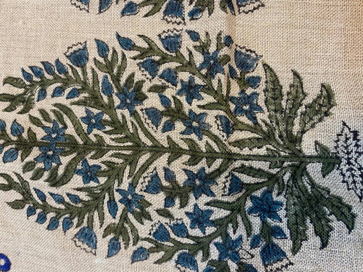 fynora Hand Block Printed Linen Fabric