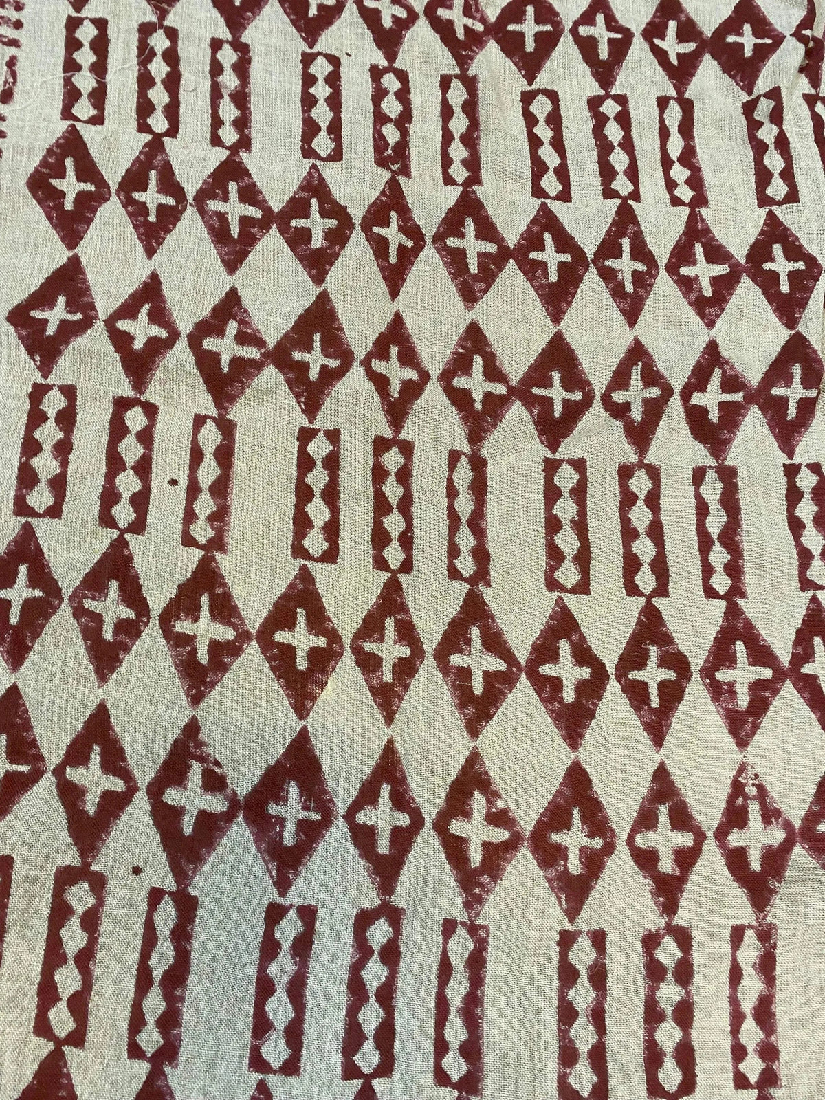 Joselle Block Print Handloom Linen Fabric