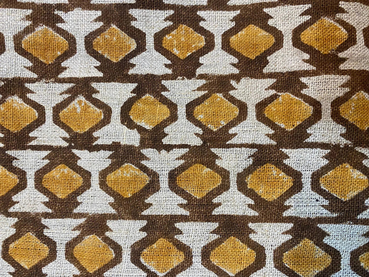 Ophelyn Block Print Handloom Linen Fabric