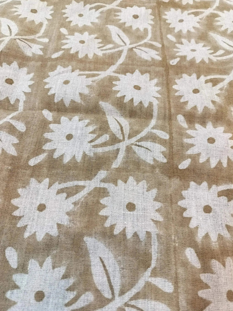 Alofsh Block Print Handloom Linen Fabric