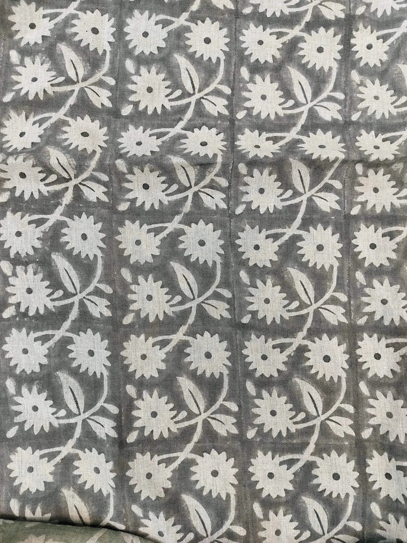Alofsh Block Print Handloom Linen Fabric