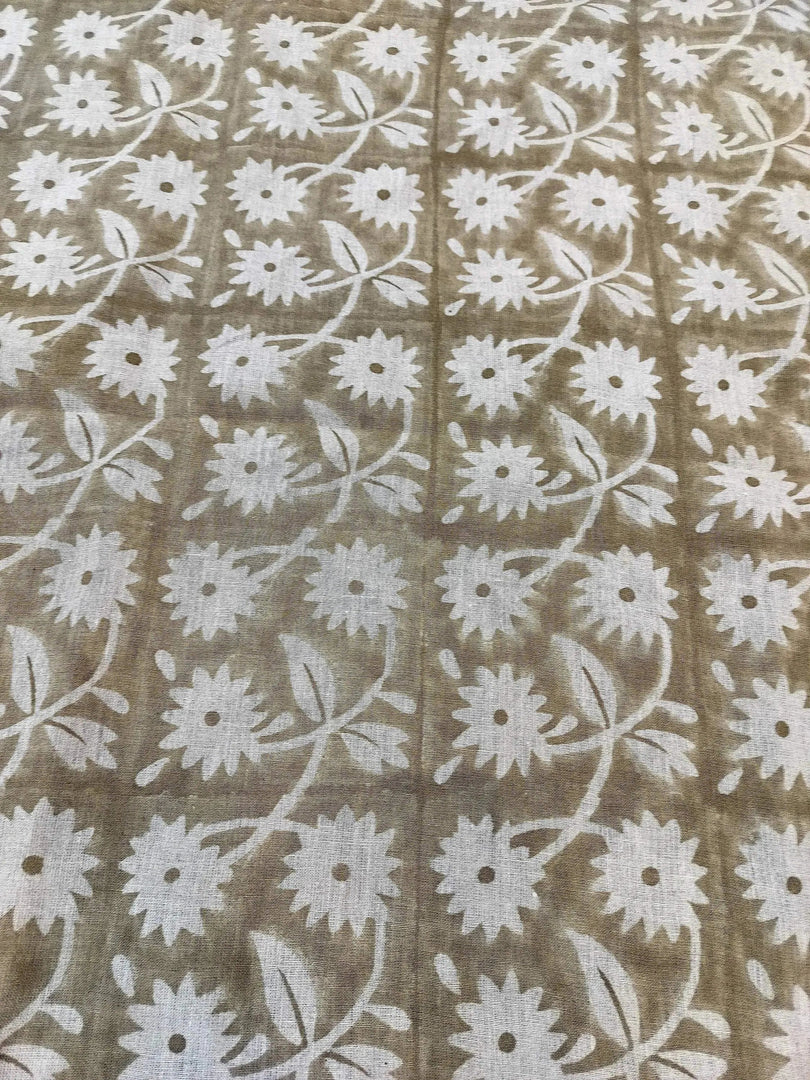 Alofsh Block Print Handloom Linen Fabric