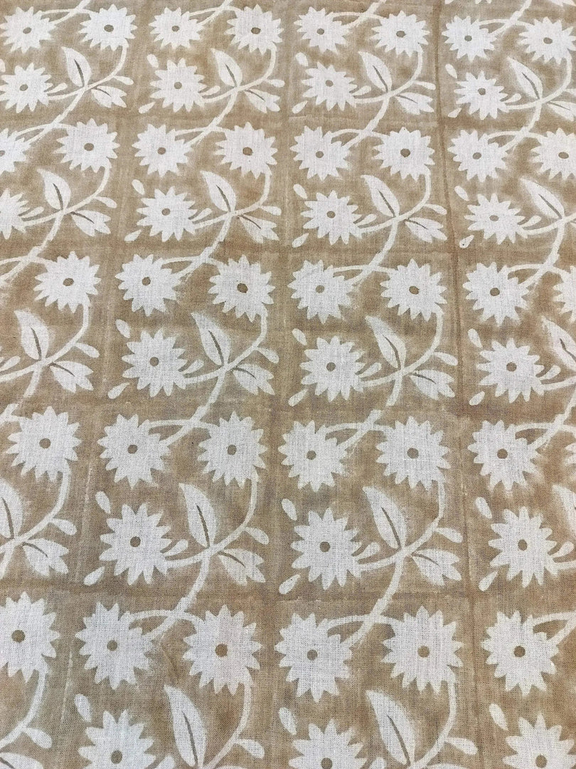 Alofsh Block Print Handloom Linen Fabric