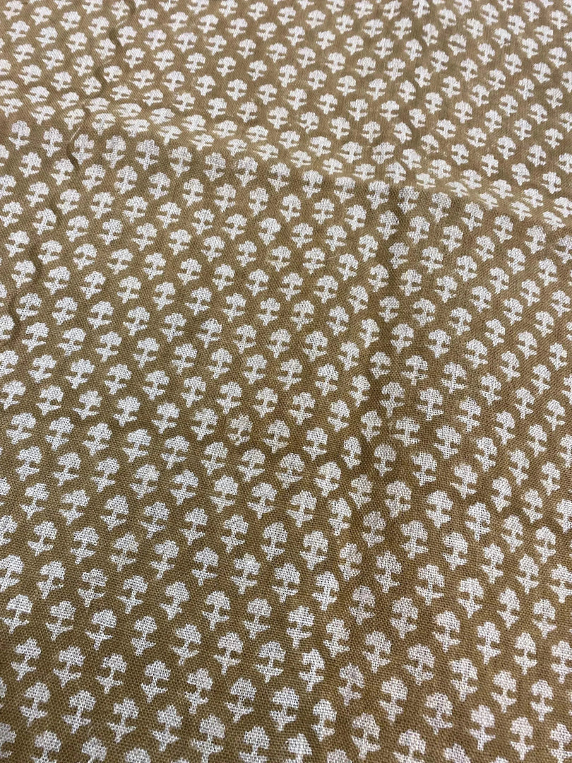 Jaina Kashish Block Print Handloom Linen Fabric