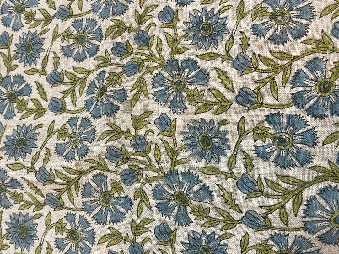 Sonali Block Print Handloom Linen Fabric