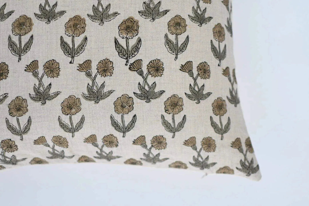 Josephine Block Print Pillow Cover