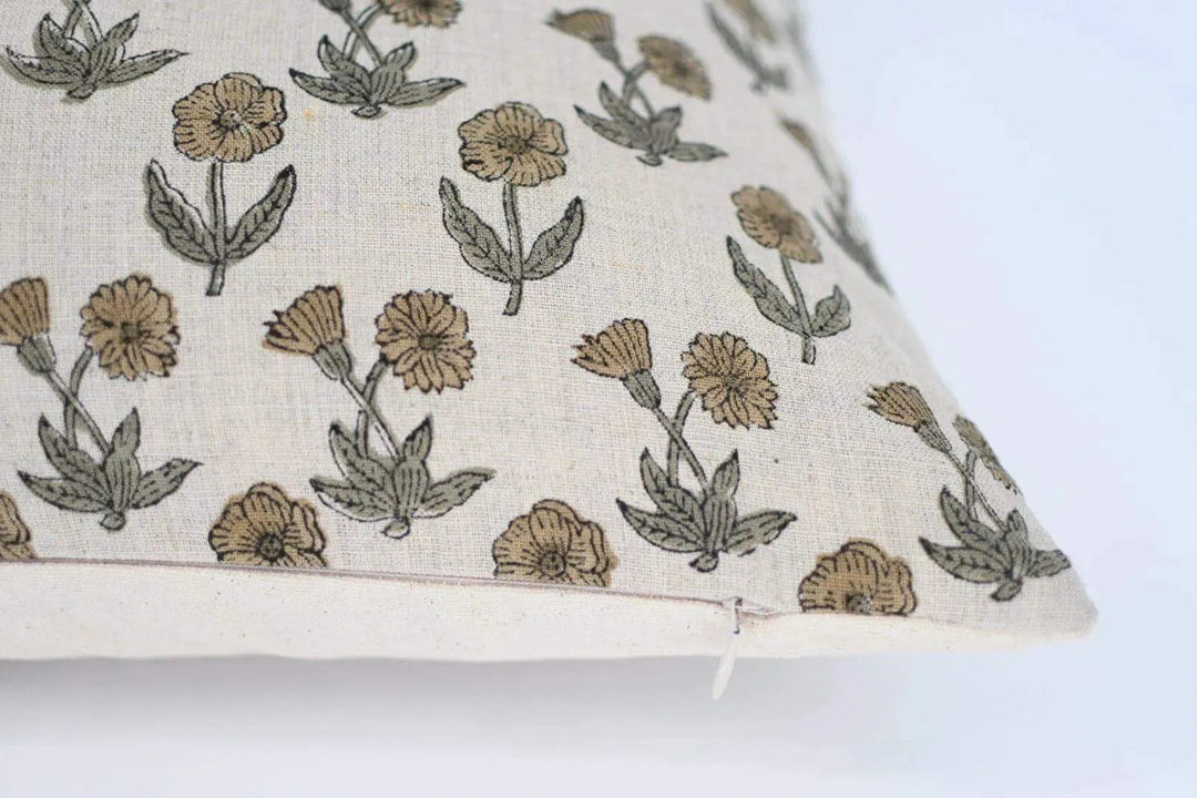 Josephine Block Print Pillow Cover