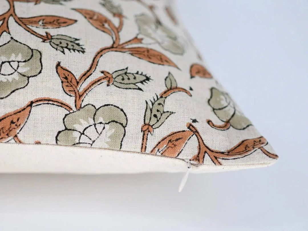 Maggie Block Print Pillow Cover